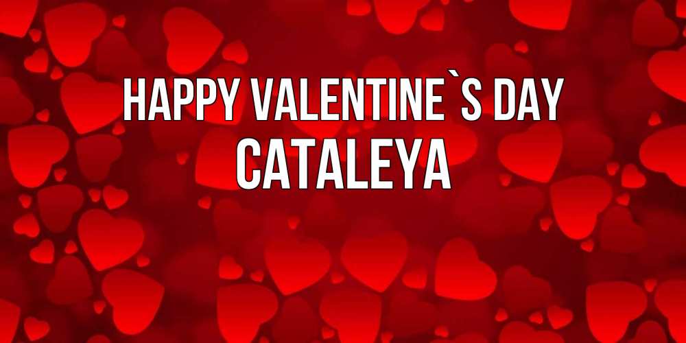 Greetings card с именем, Cataleya Happy Valentine`s Day новые бесплатные открытки на 14 февраля, день всех влюбленных Greetings with text for free download 